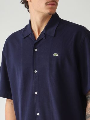 Lacoste Men's micro piqué shirt in organic cotton - Navy