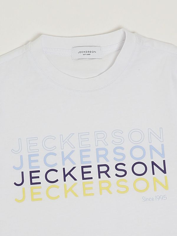 3. T-shirt en coton pour garçon Blanc Jeckerson jb5666ts26