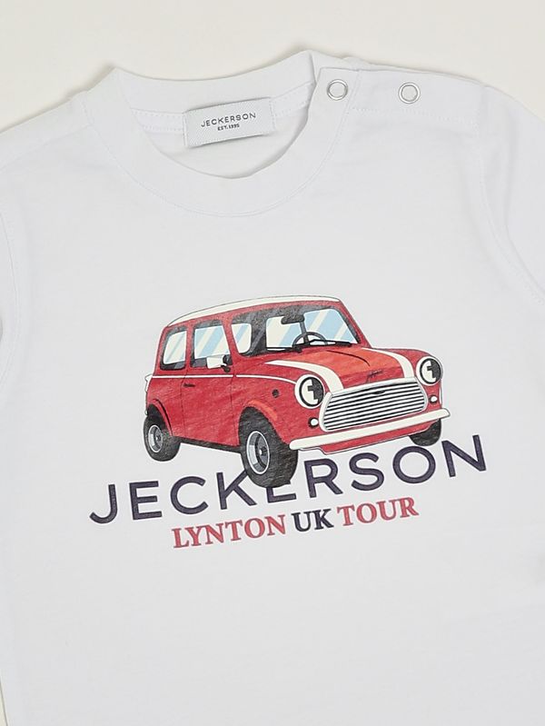 3. T-shirt neonato in cotone Bianco Jeckerson jn5413ts26