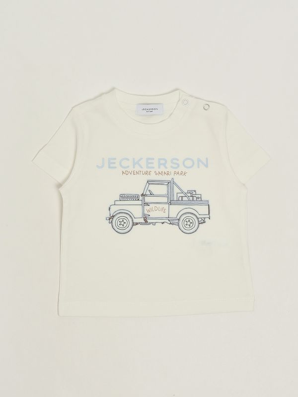 1. T-shirt neonato in cotone Latte Jeckerson jn5500ts26