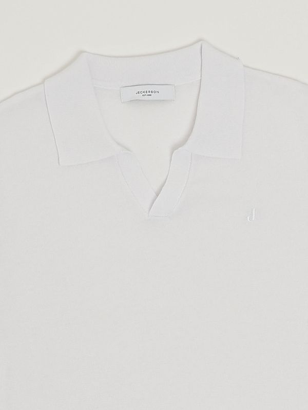 3. Boys' stretch cotton polo shirt White Jeckerson j5112ms26