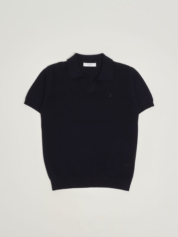 Boys' stretch cotton polo shirt Blue Jeckerson