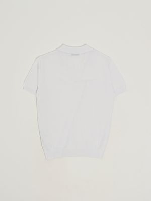 2. Boys' stretch cotton polo shirt White