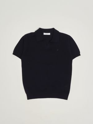 1. Polo pour garçon en coton stretch Bleu