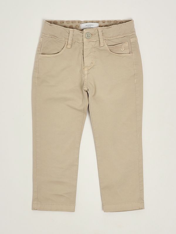 1. Boys' stretch cotton trousers Ecru Jeckerson jb5602ps26