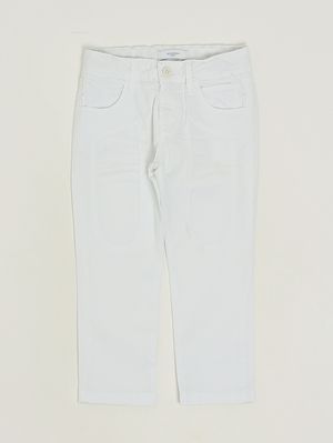 1. Pantalon pour garçon en coton stretch Blanc