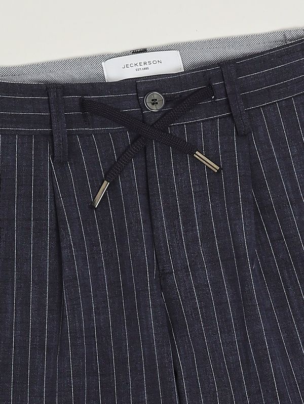 3. Bermudas para niño en mezcla de algodón elástico Azul Jeckerson j5127ps26