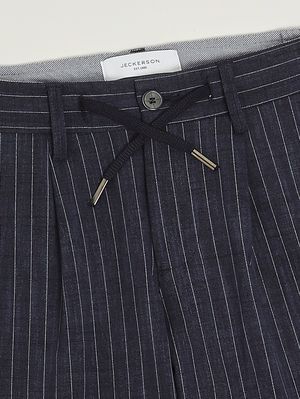 3. Bermudas para niño en mezcla de algodón elástico Azul
