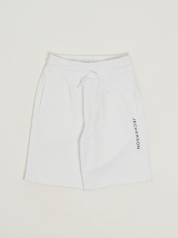 Pantaloncino bambino in felpa di cotone Bianco Jeckerson