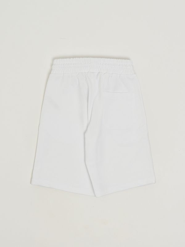 2. Shorts de niño de felpa de algodón Blanco Jeckerson j5128ps26