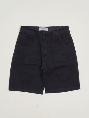 1. Bermuda garçon en coton stretch Bleu