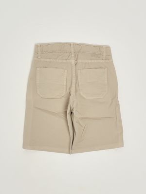 2. Bermudashorts für Jungen aus Stretch-Baumwolle Ecru