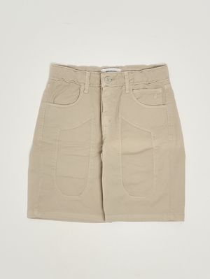 1. Bermudashorts für Jungen aus Stretch-Baumwolle Ecru
