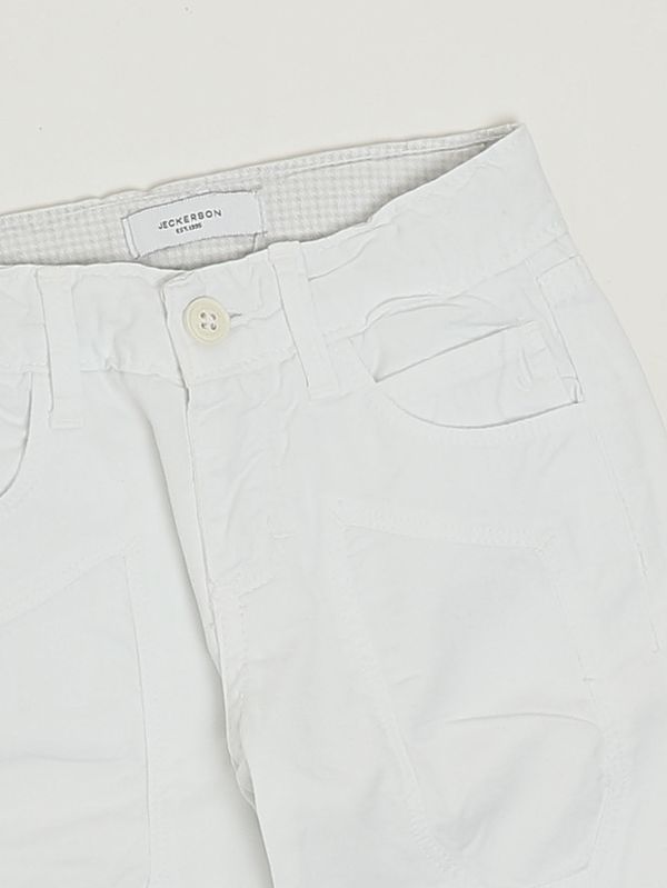 3. Bermuda bambino in cotone stretch Bianco Jeckerson jb5605ps26