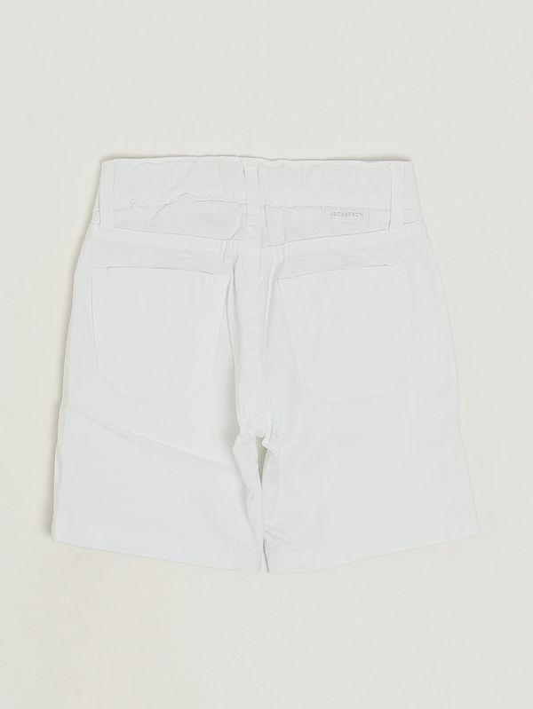 2. Bermuda bambino in cotone stretch Bianco Jeckerson jb5605ps26