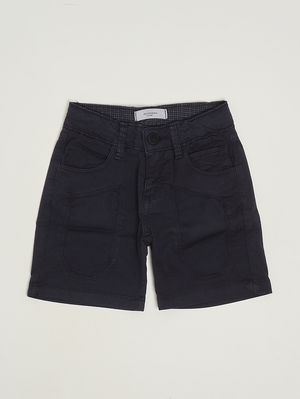1. Bermuda bambino in cotone stretch Blu