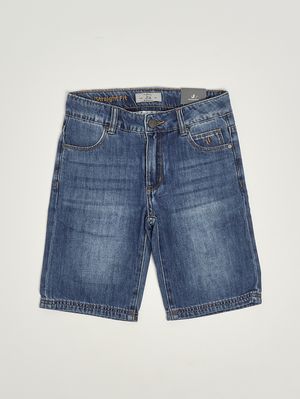 1. Bermuda pour garçon en mélange de coton Denim
