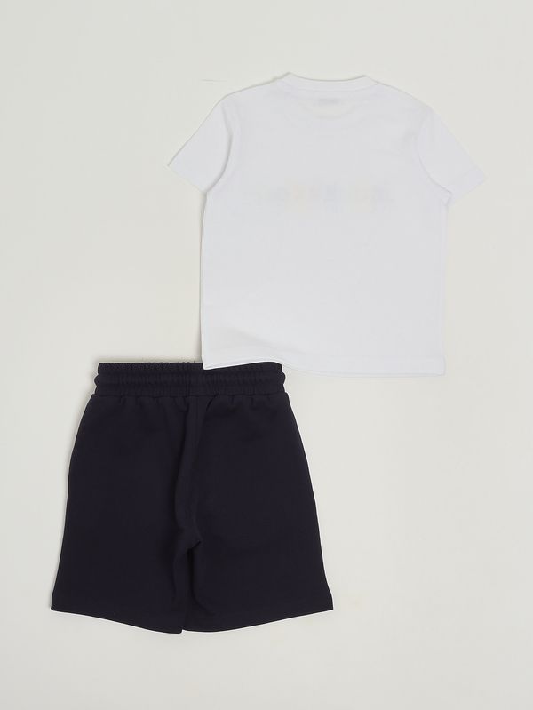 2. Completo bambino in misto cotone Bianco-Blu Jeckerson jb5622ds26