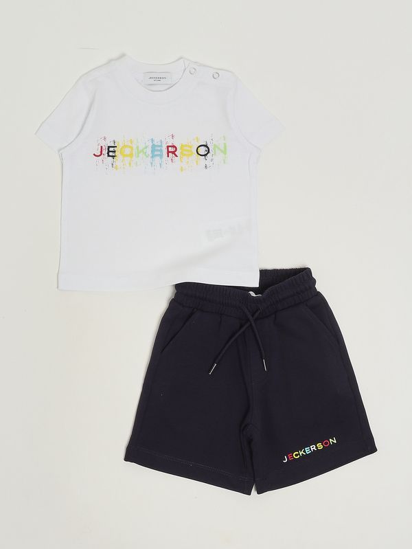 1. Baby-Set aus Baumwollmix Weiß-Blau Jeckerson jn5422ds26