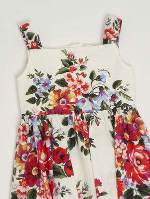 3. Mädchenkleid aus Baumwolle Weiß-Rot