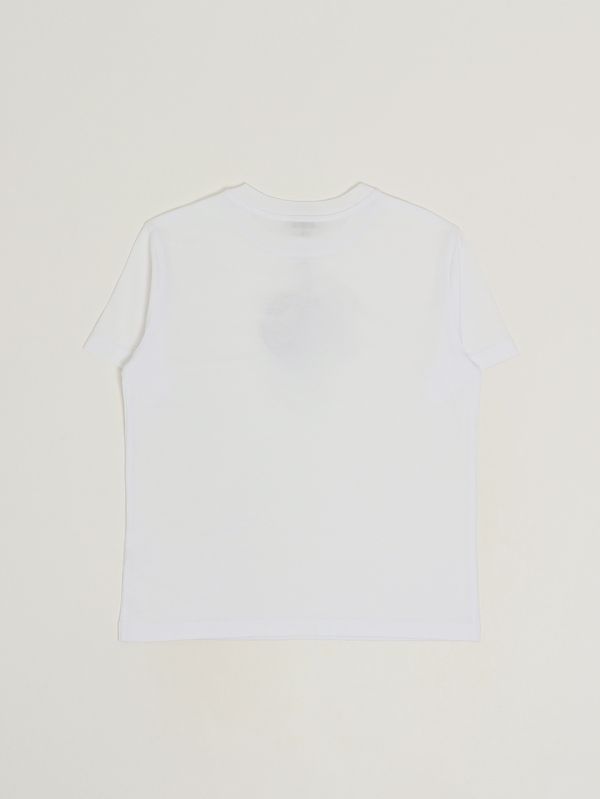 2. Mädchen-T-Shirt aus Baumwolle Weißgefleckt Dolce e Gabbana l5jtoxg7p0j