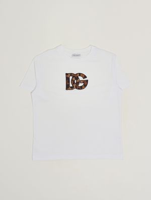 1. Camiseta de niña de algodón Blanco moteado
