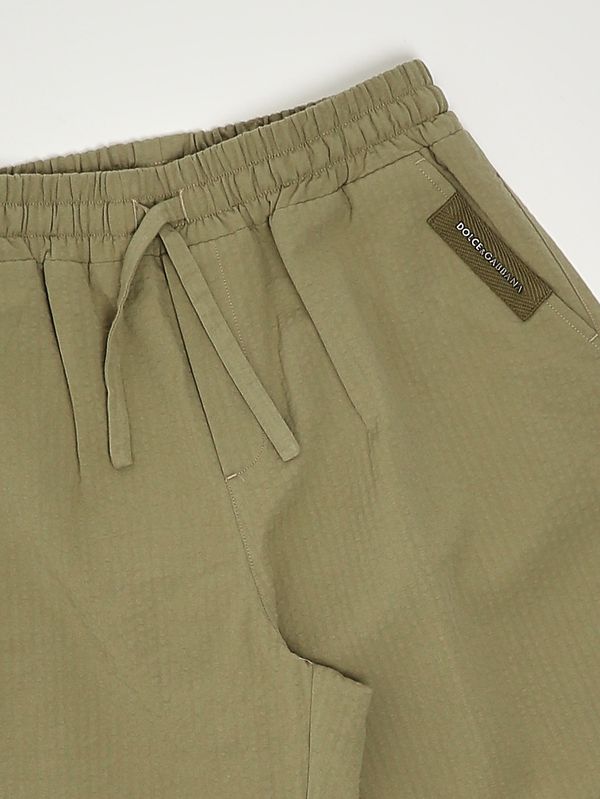 3. Short en coton pour garçon Vert kaki Dolce e Gabbana l44q12fr521