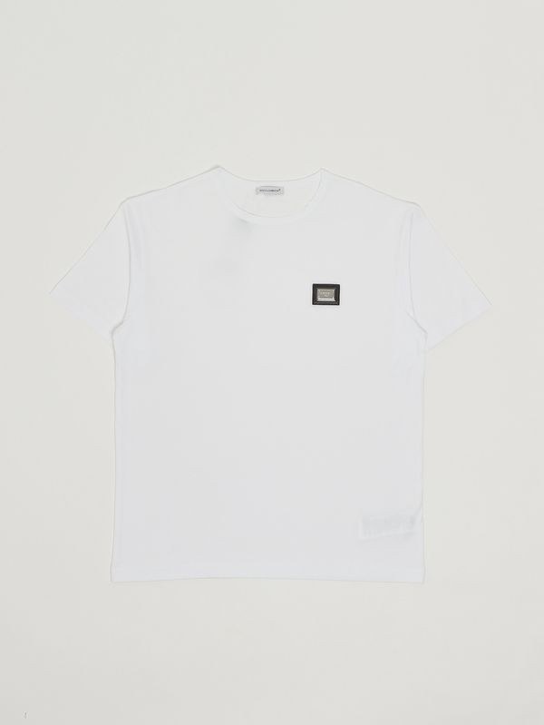 1. T-shirt garçon en coton Blanc Dolce e Gabbana l4jt7tg7p1t