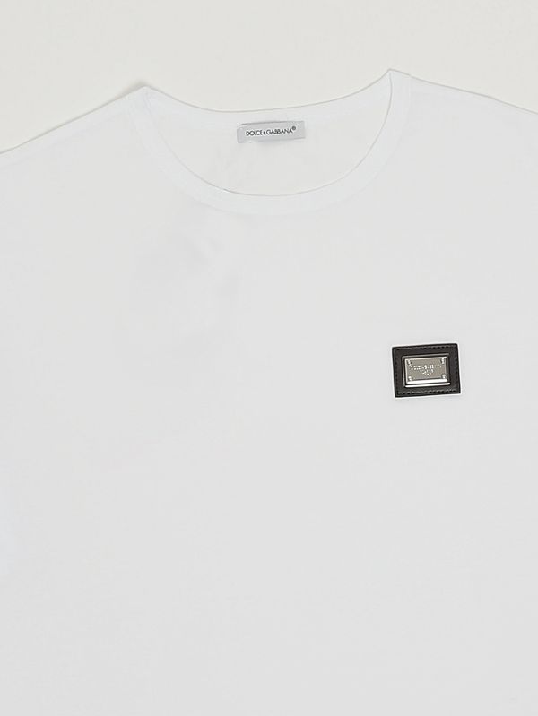 3. T-shirt garçon en coton Blanc Dolce e Gabbana l4jt7tg7p1t