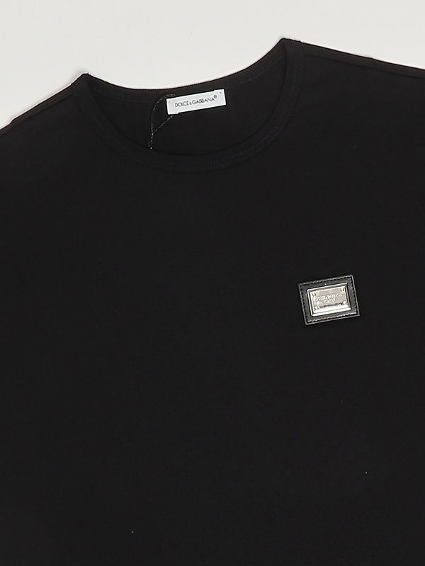 3. Kinder-T-Shirt aus Baumwolle Schwarz Dolce e Gabbana l4jt7tg7p1t