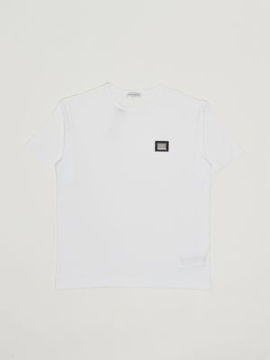 1. T-shirt garçon en coton Blanc