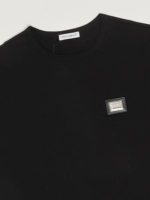 3. T-shirt bambino in cotone Nero