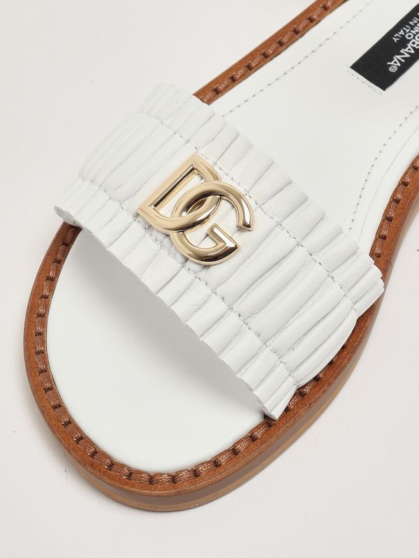 5. Mädchensandale aus Leder Weiß Dolce e Gabbana d11372a1850
