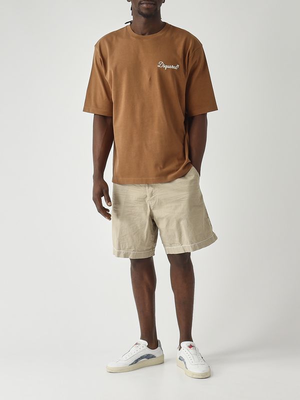 2. Men's cotton jersey T-shirt Brown Dsquared2 s74gd1525d20106
