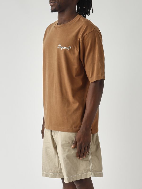 3. Men's cotton jersey T-shirt Brown Dsquared2 s74gd1525d20106