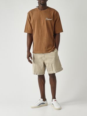 2. Camiseta de hombre de punto de algodón Marrón