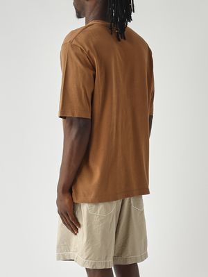 4. Camiseta de hombre de punto de algodón Marrón
