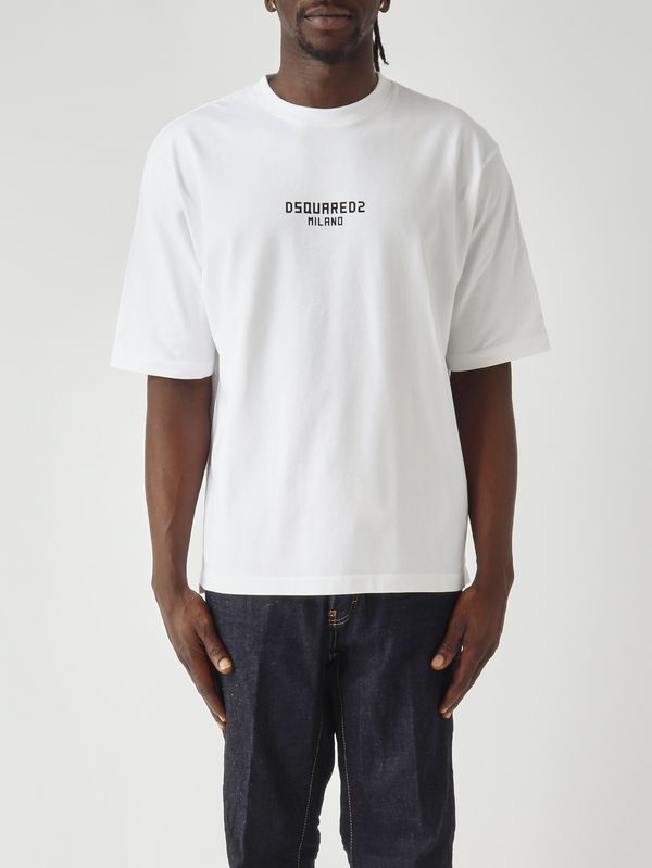 1. Camiseta de hombre de punto de algodón Blanco Dsquared2 s74gd1521d20106