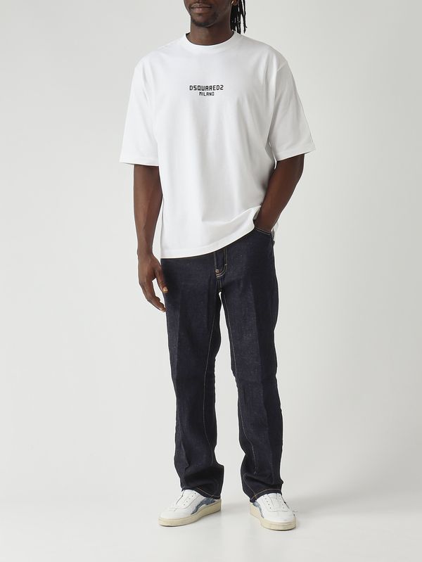 2. Camiseta de hombre de punto de algodón Blanco Dsquared2 s74gd1521d20106
