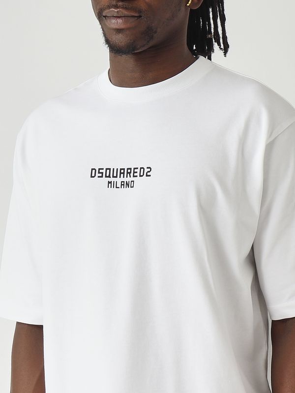 5. Camiseta de hombre de punto de algodón Blanco Dsquared2 s74gd1521d20106