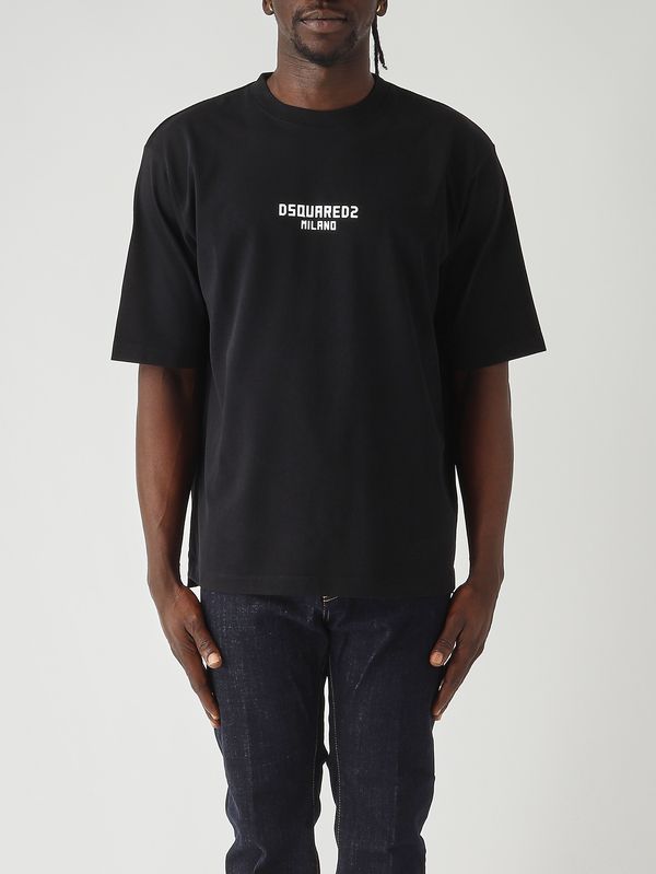 T-shirt uomo in jersey di cotone Nero Dsquared2