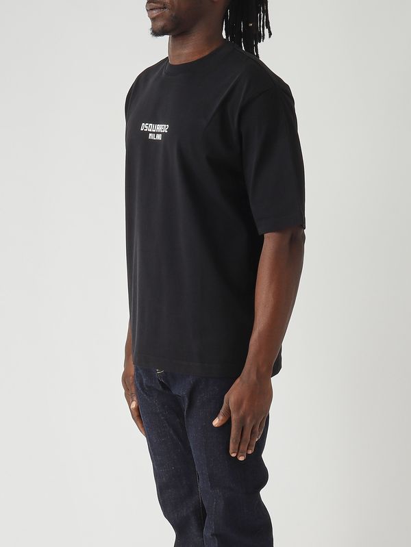 3. Camiseta de hombre de punto de algodón Negro Dsquared2 s74gd1521d20106