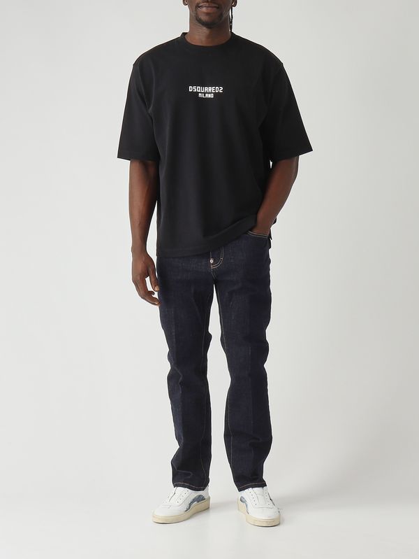 2. Camiseta de hombre de punto de algodón Negro Dsquared2 s74gd1521d20106