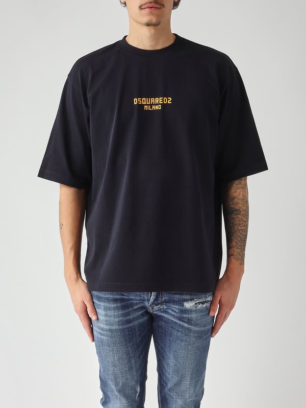 T-shirt uomo in jersey di cotone Navy Dsquared2