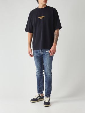 2. T-shirt homme en jersey de coton bleu marine