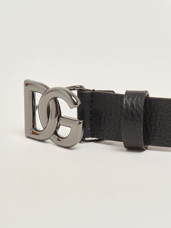 3. Ledergürtel für Mädchen Schwarz Dolce e Gabbana ec0083ai218