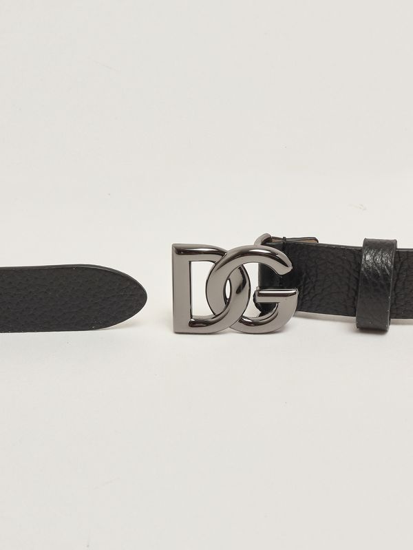 2. Ledergürtel für Mädchen Schwarz Dolce e Gabbana ec0083ai218