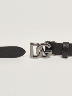 2. Ledergürtel für Mädchen Schwarz
