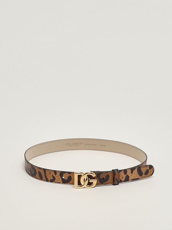 1. Cinturón de piel para niña Estampado de leopardo Dolce e Gabbana ee0068aw384