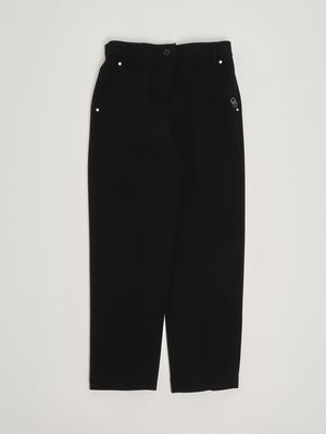 1. Pantalone bambina in crepe Nero